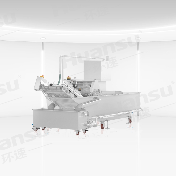 商用曝氣氣泡式洗菜機整機拆卸，清洗